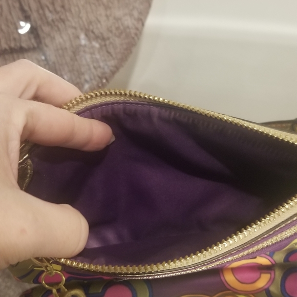 COACH Poppy Pop C Sateen Clutch/Wristlet - Picture 9 of 10